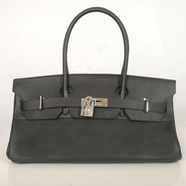 H42BJBS Hermes Birkin in pelle togo togo 42CM in nero con Silve